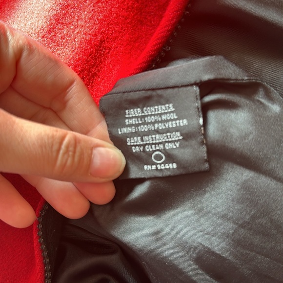 Braeton 100% Wool Red Hooded Coat XL - Picture 7 of 7